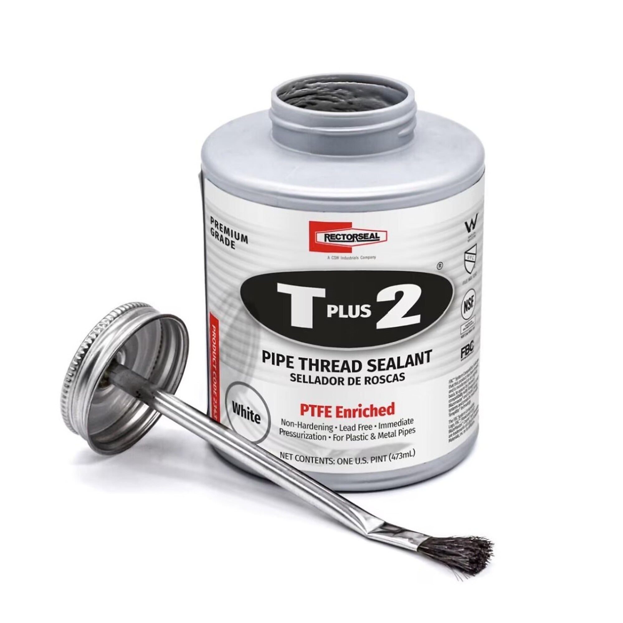 Rectorseal, T Plus 16 Oz. White Pipe Thread Sealant with PTFE, Model# RRS23431